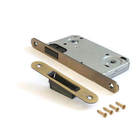 Защелка врезная п/ручку и фиксатор БРОНЗА МАГНИТНАЯ 5300-М-WC-АВ Апекс *1/40 Защелка врезная п/ручку и фиксатор БРОНЗА МАГНИТНАЯ 5300-М-WC-АВ Апекс *1/40