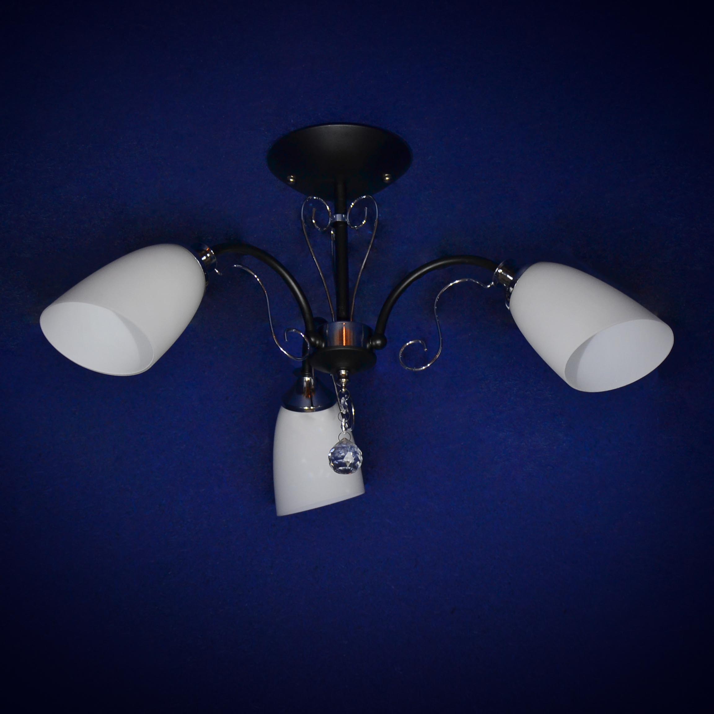 Люстра Verner Lighting А2516/3, 40 Вт, Е27, 3 лампы, черный/хром