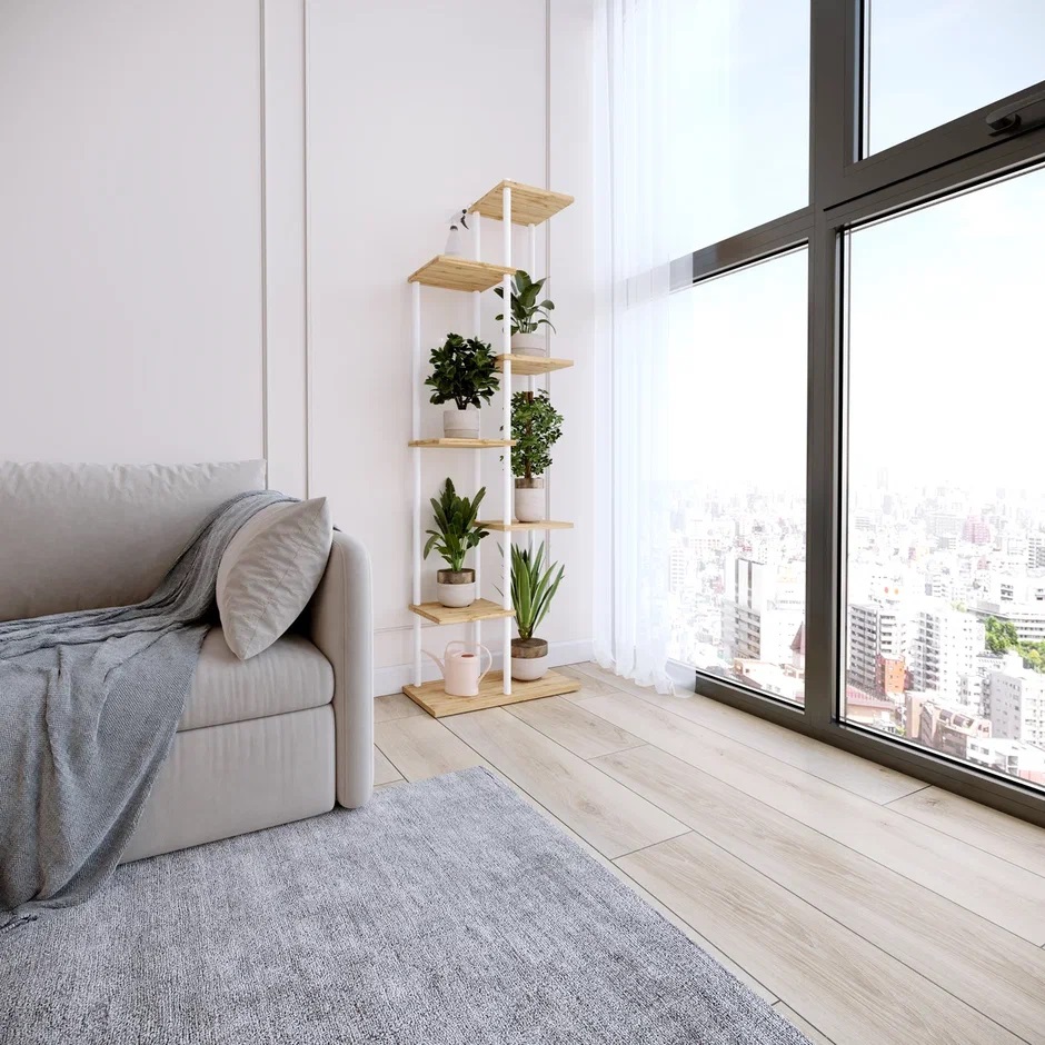 Этажерка для цвет.кашпо металл.стойки/дер.полки "Шафран17Л" 8-и м., в.1,5м Бел. ПДЦШ17Л Б "ЗМИ" *1. Этажерка для цвет.кашпо металл.стойки/дер.полки "Шафран17Л" 8-и м., в.1,5м Бел. ПДЦШ17Л Б "ЗМИ" *1.