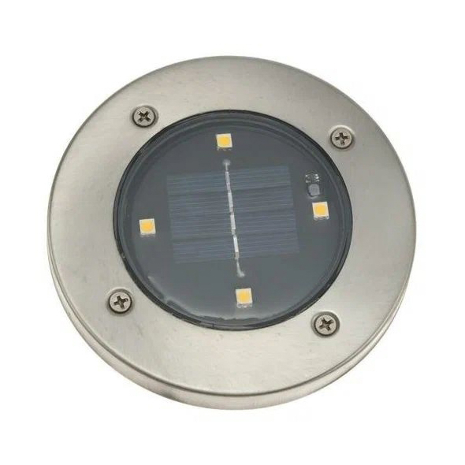 яяяСветильник грунтовый герметичный светодиодный на солнечной батарее 1,5 Вт, 4 LED, IP66,6500K 4597935