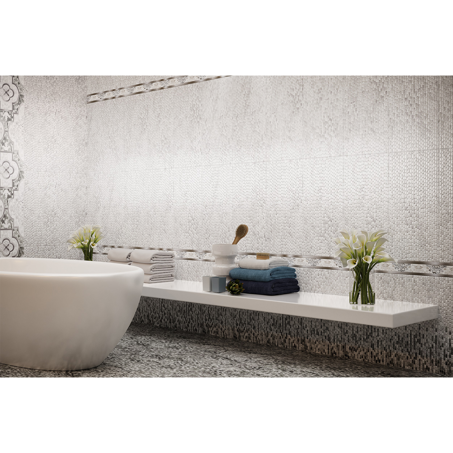 Плитка напольная Венеция мозаика бежевая 400*400 (0.16*10=1,6*48=76,8) Axima ВКЗ