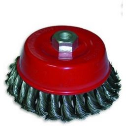 Щетка-крацовка "чашка" с гайкой, вит.провол.90мм/М14*2 "888" (арт.3491890) *1/36