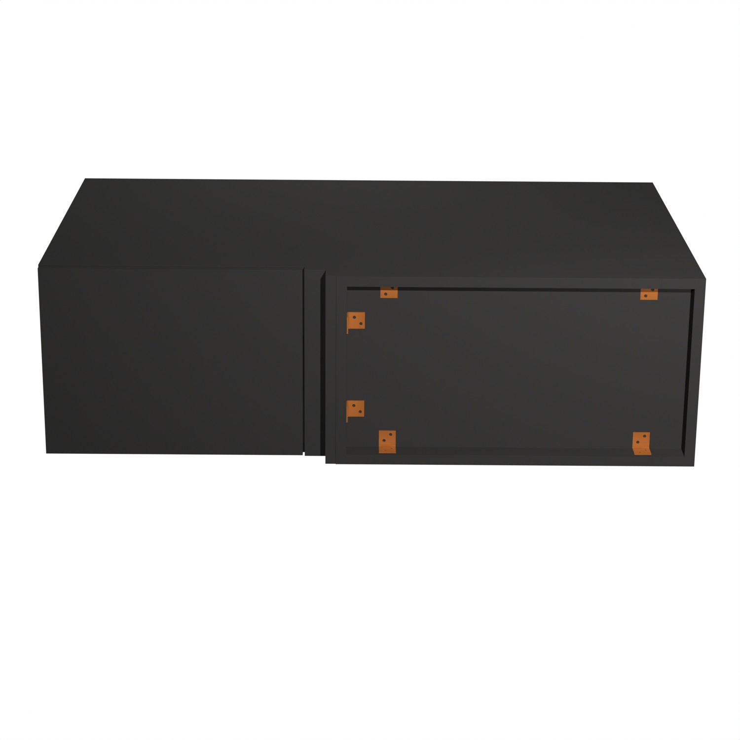 Шкаф навесной угловой 1000х300х290 мм BROZEX-WOOD Melissa, правый, 3 ярус, белый / светло-бежевый