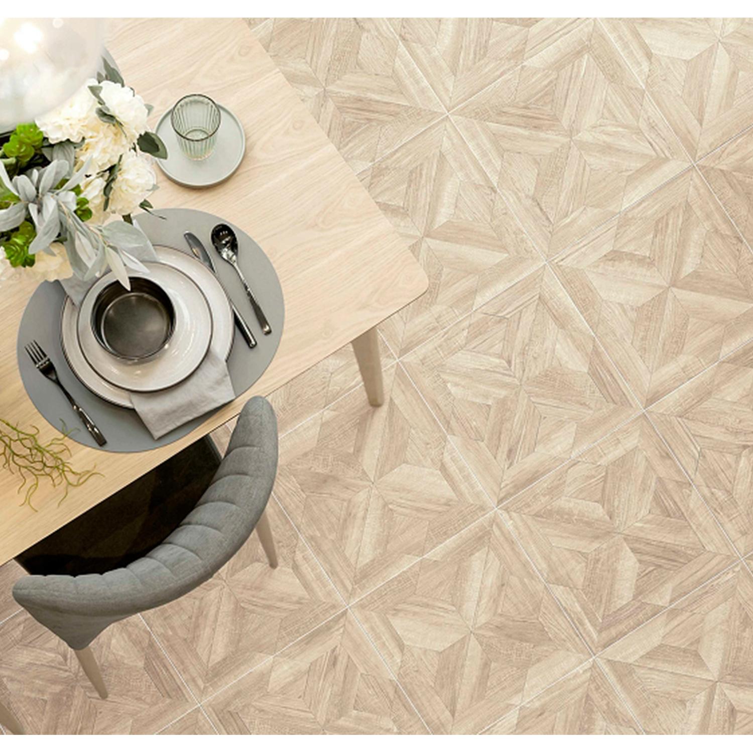 Керамогранит 1.7 м² Global Tile Tango GT166VG, 412x412x9 мм, светло-бежевый