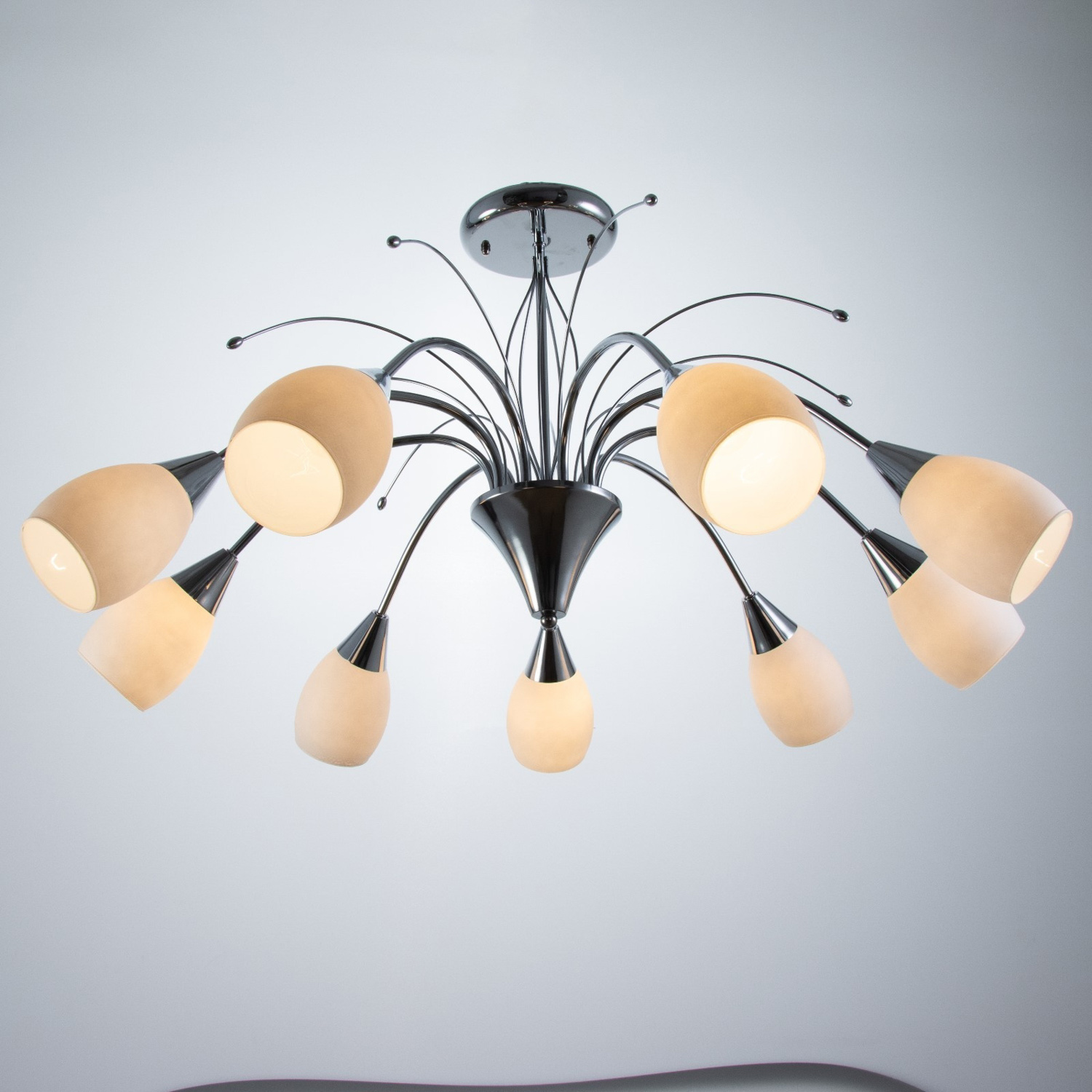 Люстра "Федерика" 9хЕ14 40Вт хром 85х85х40 см BayerLux 9408367 S=18м2 *1