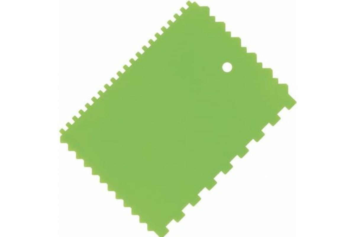 Шпатель для клея 135*90мм  пластик зубчатый зуб А1/А2/В1/В2 (арт.316-8700) Декор *1/25/400/2000 Шпатель для клея 135*90мм  пластик зубчатый зуб А1/А2/В1/В2 (арт.316-8700) Декор *1/25/400/2000