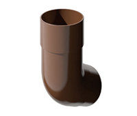 Колено трубы 80 мм Docke Standard, 45°, светло-коричневый