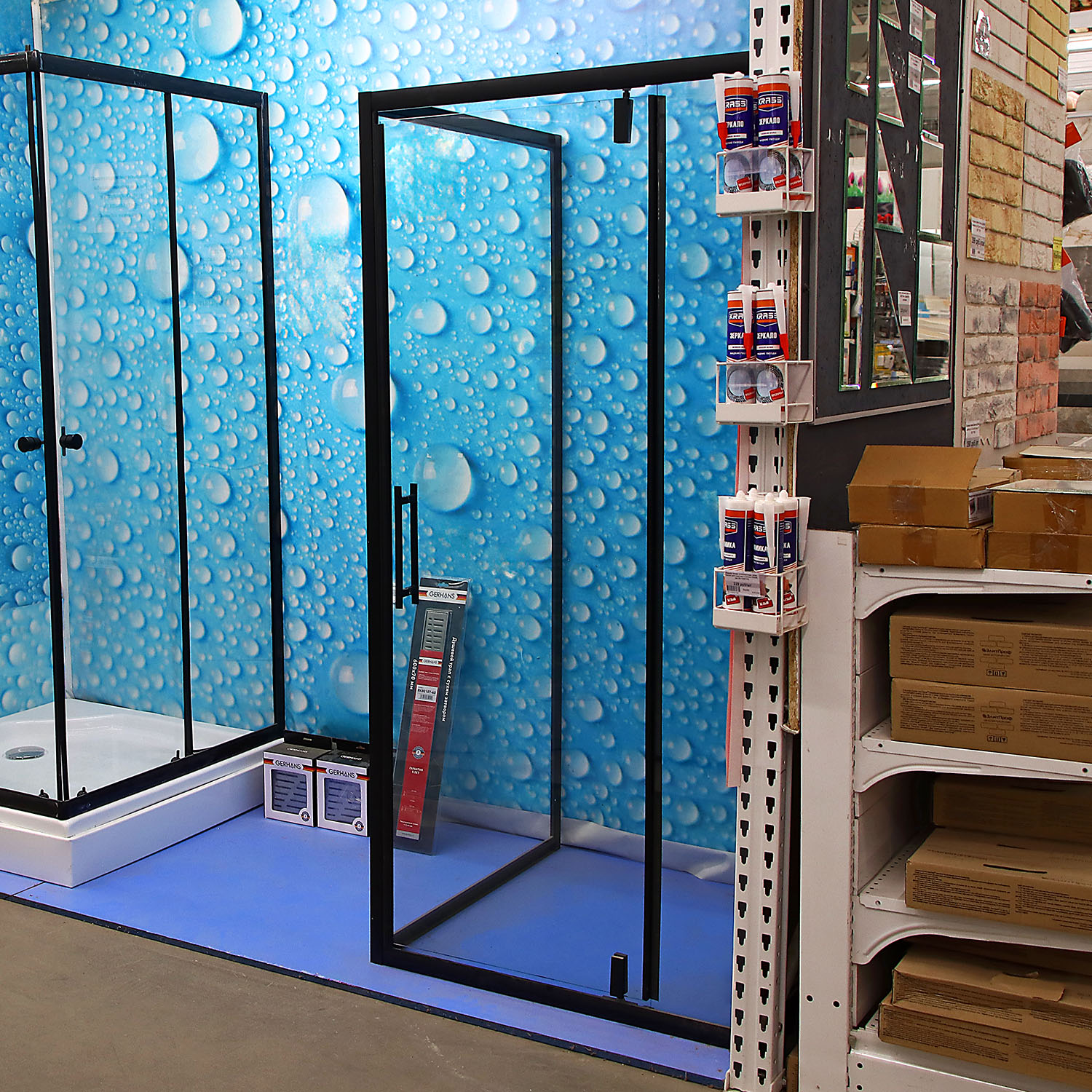 Уголок душевой 88х88х185 см Verner Sanitary Ware 815S, 6 мм, стекло прозрачное