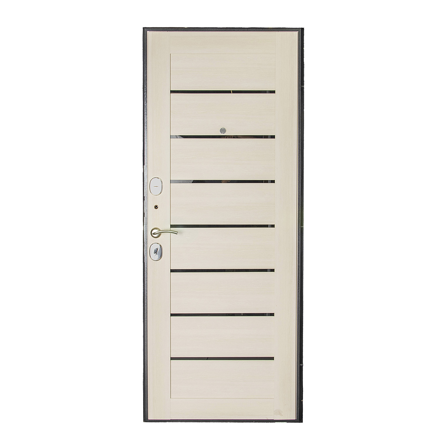 Дверь входная 2050х860х70 мм Дверной континент, левая, серебристый антик/лиственница беленая