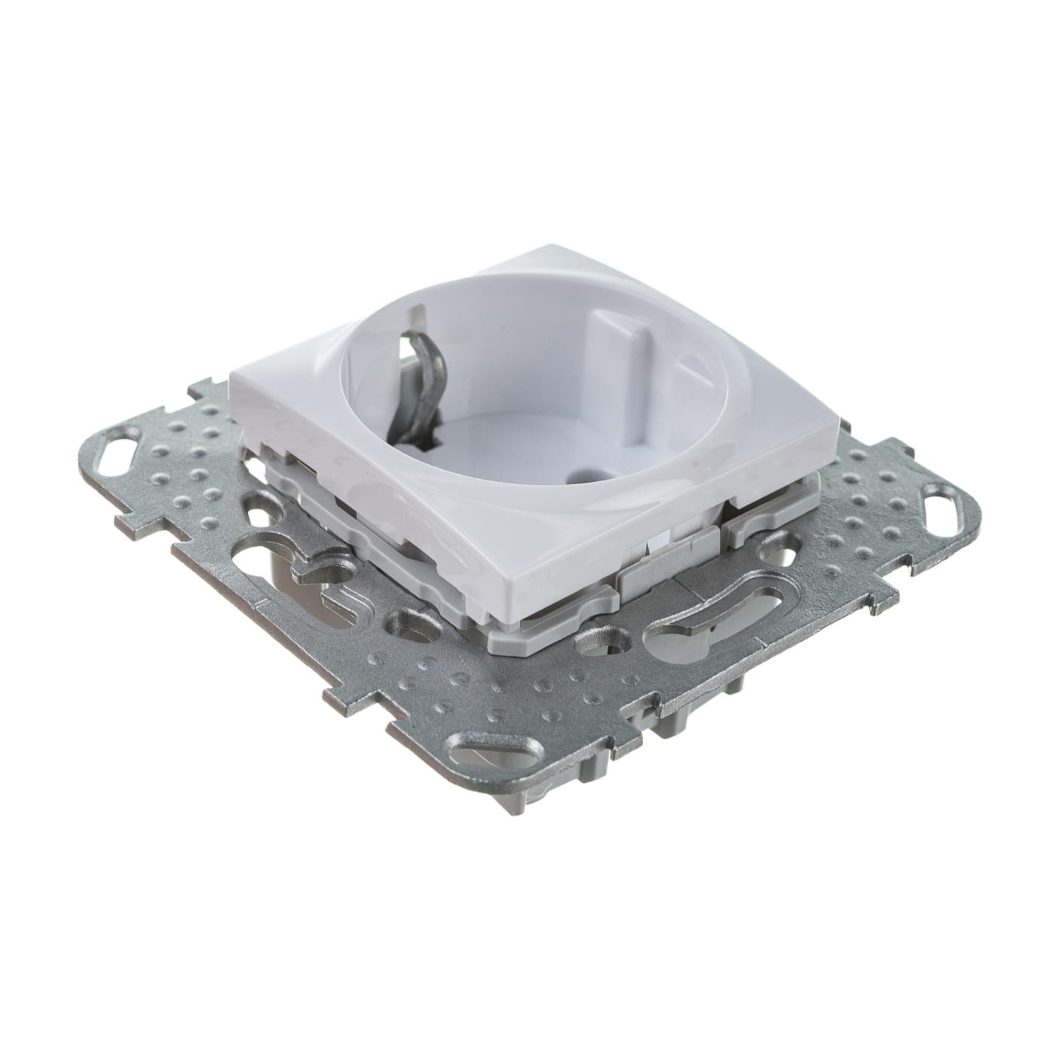 Механизм розетки "Unica" 1-м. белый с/з  SchE MGU5.036.18ZD   *1