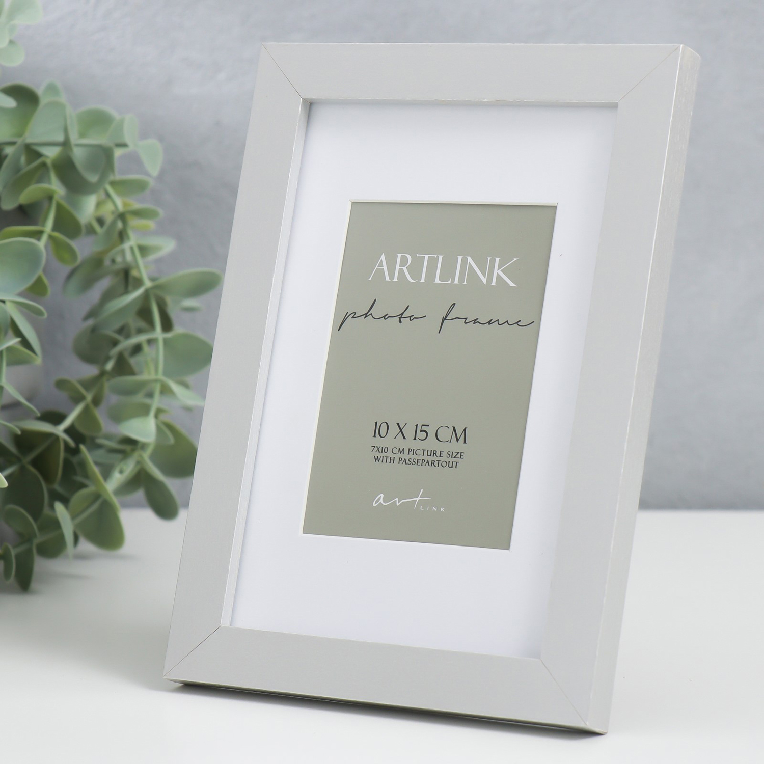 Фоторамка МДФ "Ellis" 10x15 см, с паспарту, серебро 9335839