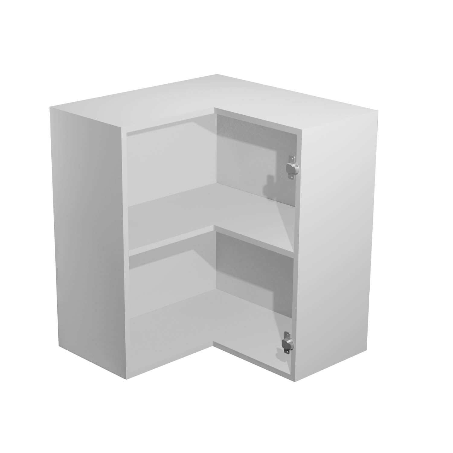 Шкаф навесной угловой 600х600 мм BROZEX-WOOD Camellia, с двумя дверцами, серый / юта