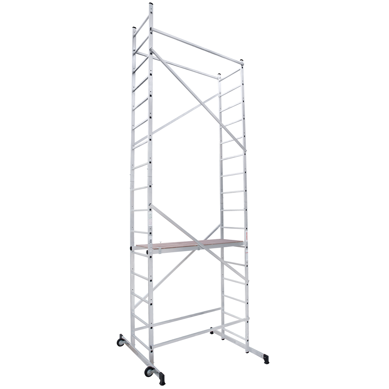 Вышка-тура алюм. "NV 1450" раб.выс.5,1м, помост1,4х0,5м,мах нагр.150кг арт.1450408 "Новая высота" *1