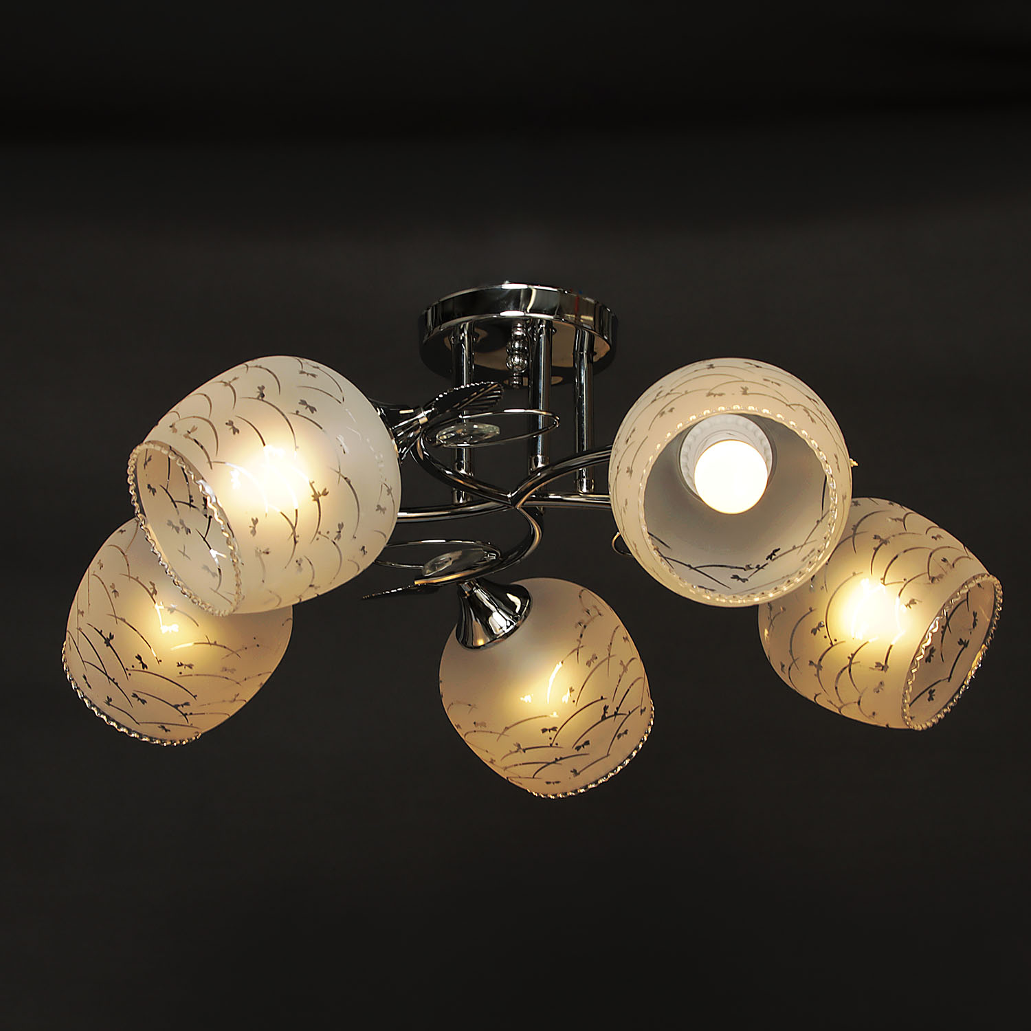 Люстра Verner Lighting А2676/5, 40 Вт, Е27, 5 ламп, хром