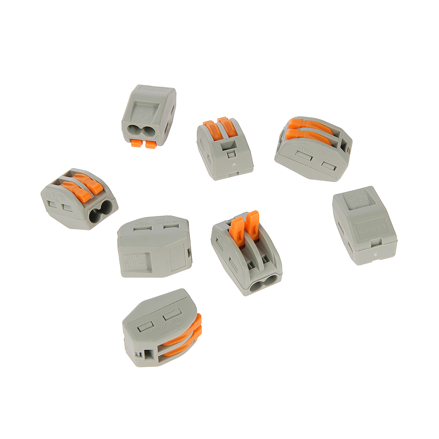 Клемма соединительная 5 конт. с рычажками  0,08-2,5мм2 (в уп20шт) Б0057071 * 1/4