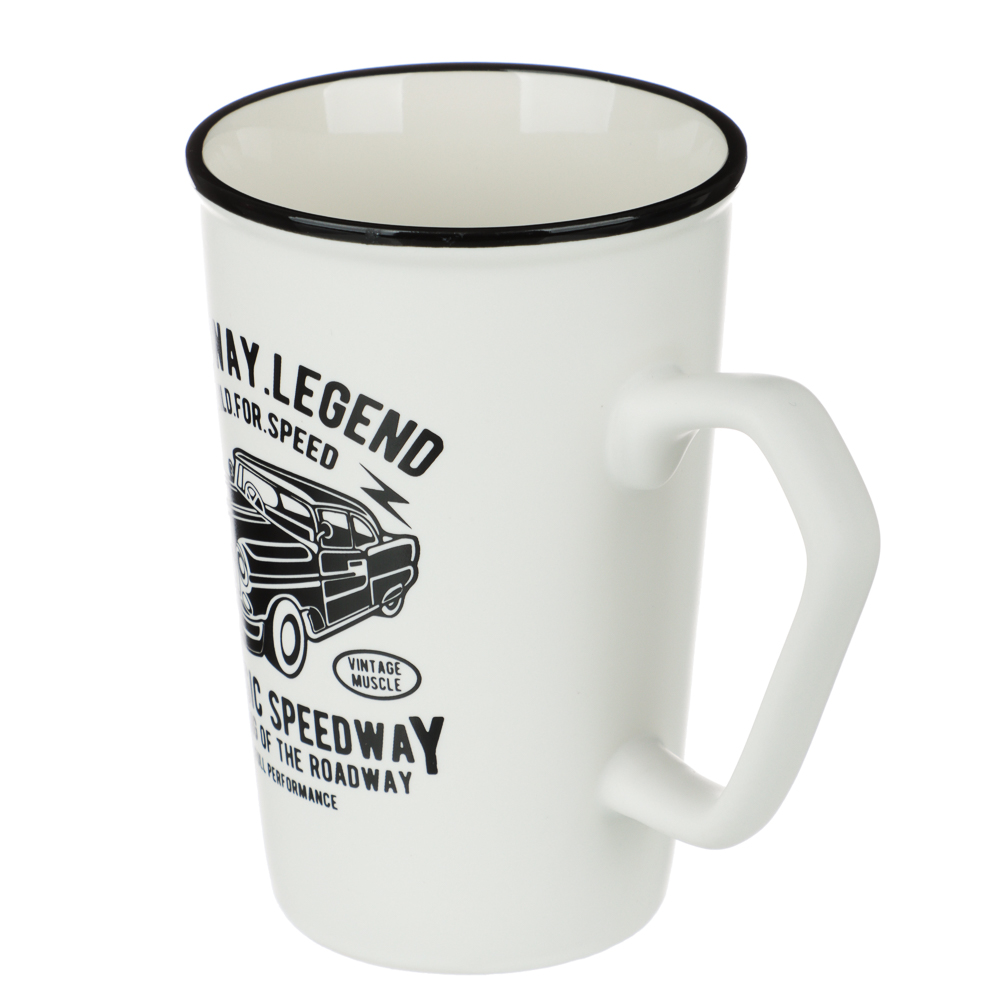 яяяКружка фарфор. 410мл "Ретро" в упак.4 дизайна 806-069 *48