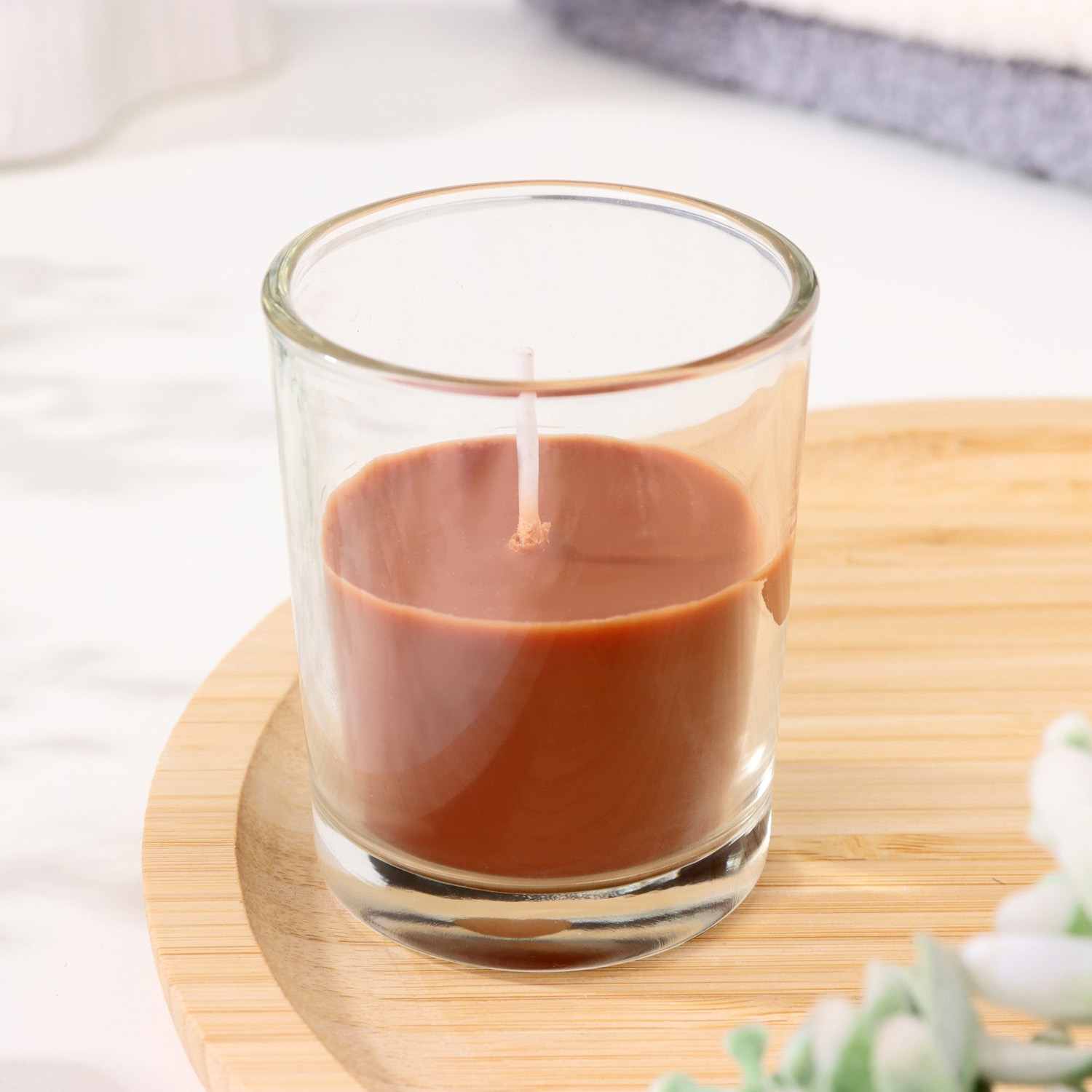 Свеча  ароматическая в стекле 5х6см, Шоколад   9788472