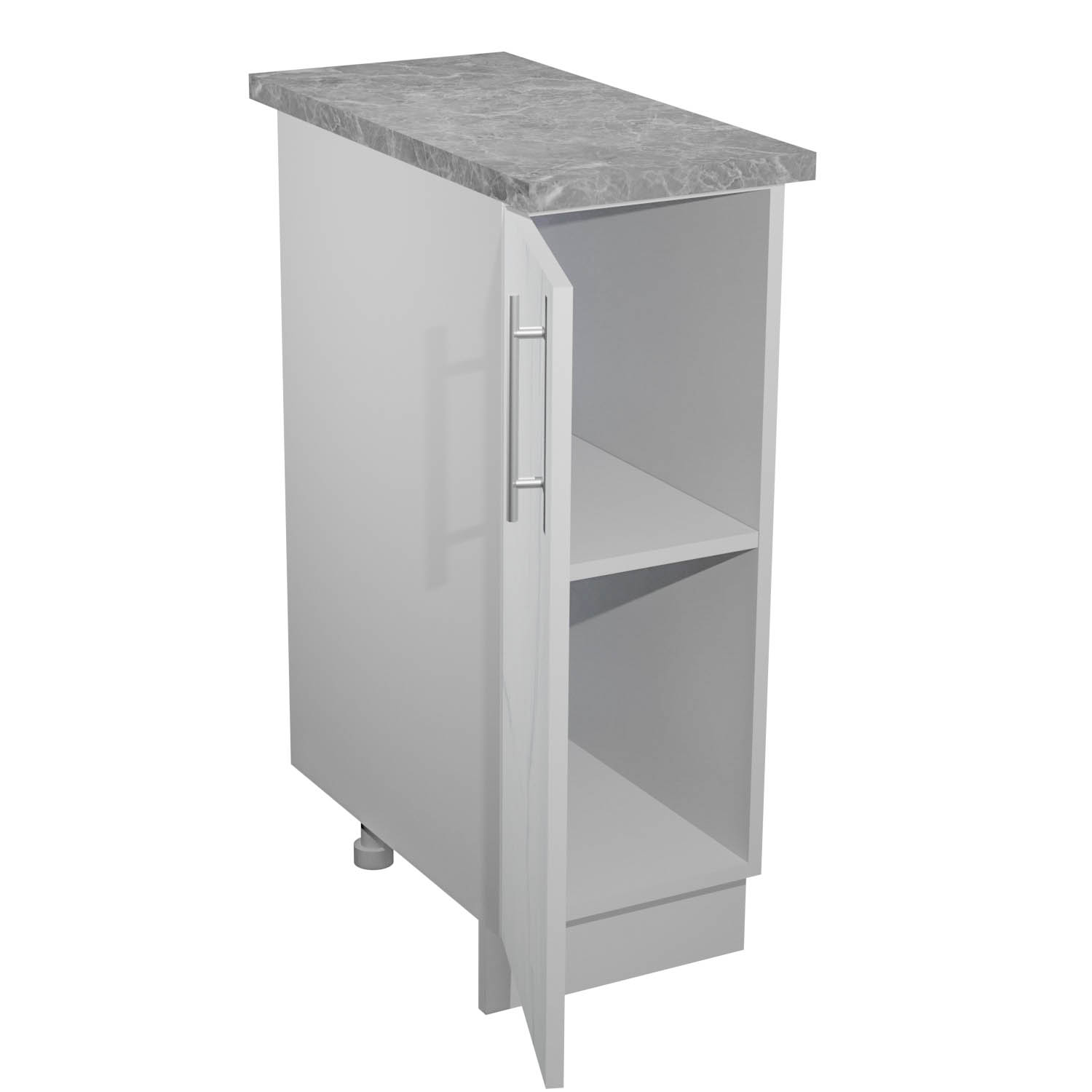 Шкаф напольный 300х850х600 мм BROZEX-WOOD Camellia, с дверцей, серый / юта