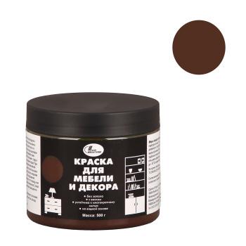 Краска акриловая для мебели и декора Кофейный 0,5 кг Новбытхим *1/6