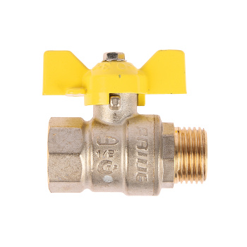 Кран шаровый 1/2" (Ø15) ГАЗОВЫЙ М/П бабочка GAZ LD Pride 47.15. (аналог ЖЗ72) *1/30