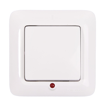 Выключатель "Прима" СП 1кл. белый с индикатором С16-053 *10/96