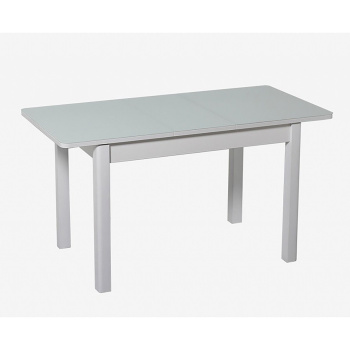 Стол раздв.АЙСБЕРГ-01 СТ 1100(+320)700*h750мм ЛДСП мол/стек Песочн+комплект ножек дерев. молочный *1