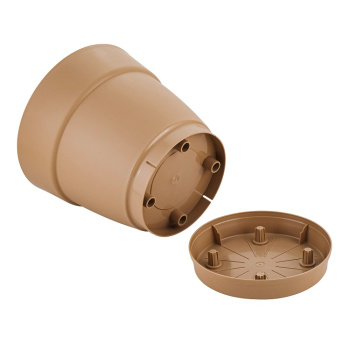 Кашпо пластм. "Villa de Fiori"  2л d верха 170мм h155мм с поддоном Молочный шоколад IG660110047*1/15 Кашпо пластм. "Villa de Fiori"  2л d верха 170мм h155мм с поддоном Молочный шоколад IG660110047*1/15