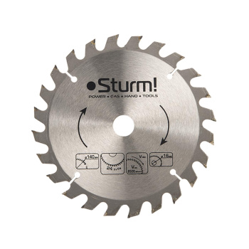 Диск пильный 140*16,0мм 24 зубьев по дереву (9020-140-16-24Т) Sturm *1/10