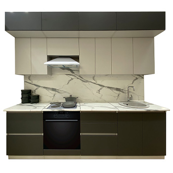 Шкаф навесной 800х300х290 мм BROZEX-WOOD Серый лед, 3 ярус, серый / графит