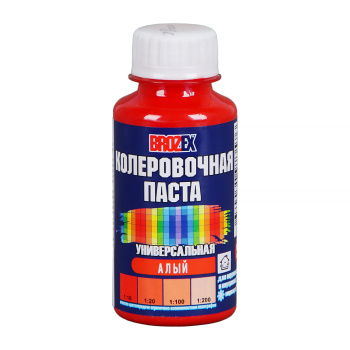 Колер паста BROZEX №07, 100 мл, алый