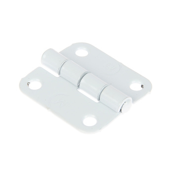 Петля полимер.ПН-40 белая (комплект 2 шт+саморезы) ДомоСтрой *1/200