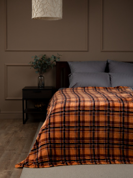 Плед фланель 140*200см Шотландка коричневый TF FN F133 Absolute *1 *