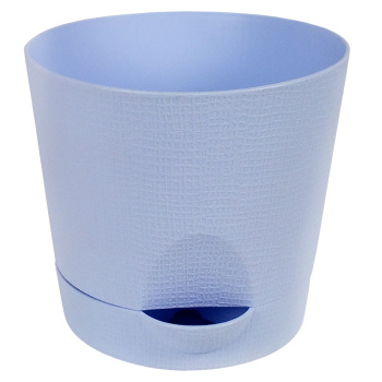 Кашпо пластм. "Le Parterre" 1,4л d верха 150мм h135мм с поддоном Голубой 203-5 (Tek.A.Tek)*1/24