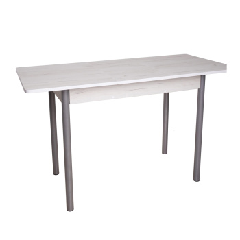 Стол раздв.ЭКОНОМ 940/1250*585*750 ЛДСП Ясень шимо светлый + ноги МЕТАЛЛ серый *1