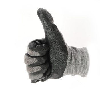 Перчатки ХБ с нитрил облив, 13кл 4нит графит  (арт.4577) Doloni