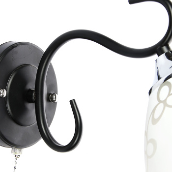 Бра N1897/1W BK+CH E27 1*40Вт (200*300*140) *1