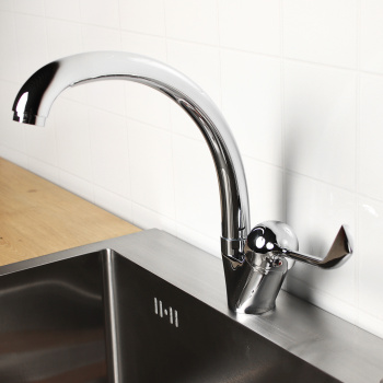 Смеситель для кухни Potato P4137, высокий излив, рычажный