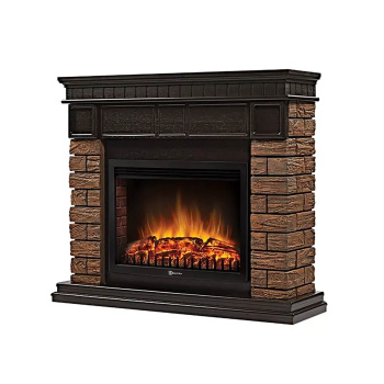 Каминокомплект (портал) Firelight Bricks Wood 25 камень темный + (очаг)Electrolux EFP/P-2520LS N*1