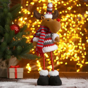 Мягкая игрушка "Олень в полосатом шарфике-длинные ножки" 11х36 см, стоит 5036076