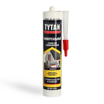 Герметик универсальный 280 мл TYTAN, силиконовый, белый