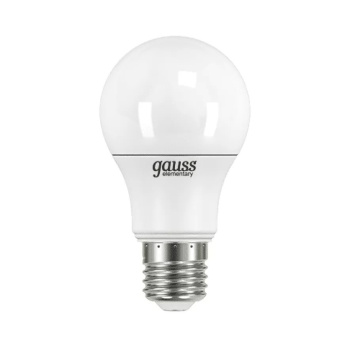 Лампа светодиодная Gauss Elementary, Е27, груша A60, 7 Вт, 540 Лм, 4000 К, нейтральный белый