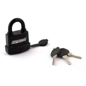 Замок навесной Апекс PDR-50-55 d-9,5 прорезиненный (защита от влаги) Блистер *1/6/48