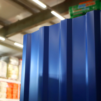 Профнастил МП-18, 1150х2000 мм, 0.45 мм, 2.3 м², синий