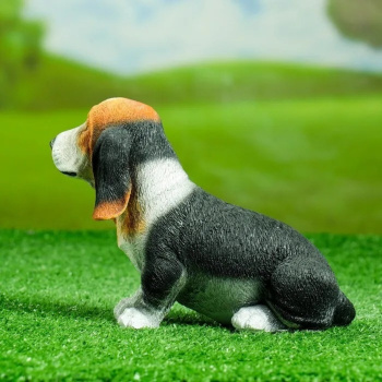 Садовая фигура "Щенок бассет хаунда " сидячая, 25х13х16см  3585210