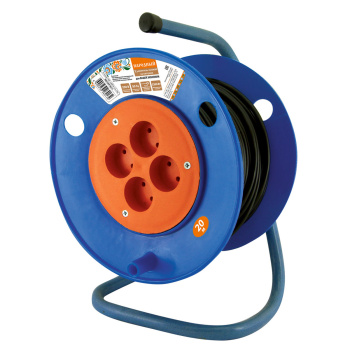 Удлинитель 4 розетки 20м с/з КАТУШКА ПВС3*0,75 10А мощ.нагр 2200Вт Народный SQ1307-0511 *1