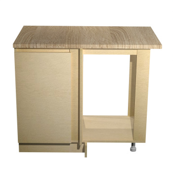 Шкаф напольный угловой 1000х850х600 мм BROZEX-WOOD Melissa, правый, с дверцей, светло-бежевый