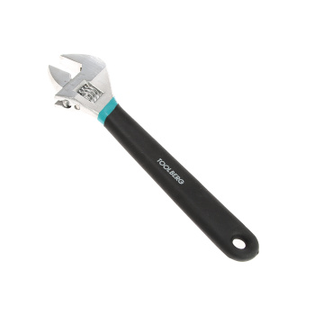 Ключ разводной T4P, 12", 300 мм, обрезиненная ручка, хром