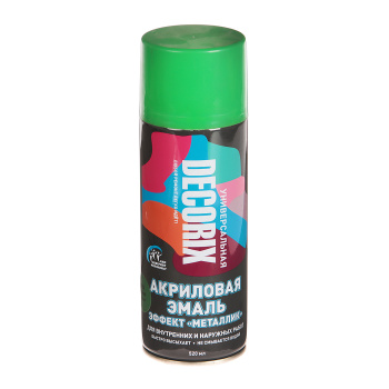 Эмаль-аэрозоль металлик зеленый 520 мл DECORIX (M302) *1/12
