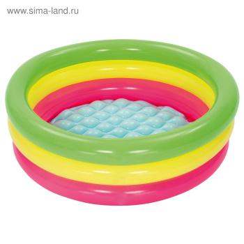 Бассейн надувной BESTWAY Радуга, 70х70x24 см, 41 л