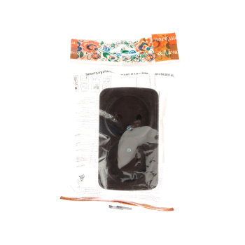 Розетка Дача ОП 2-мест. венге бз А10 Народная SQ1824-0029